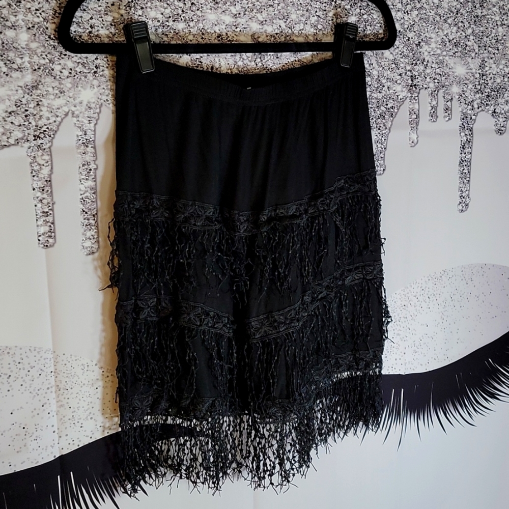 Womens lace frill skirt